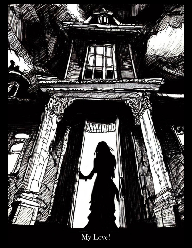 The Homecoming, Page 3. Illustrations by Tim Treadwell for Let's Walk In The Dark.